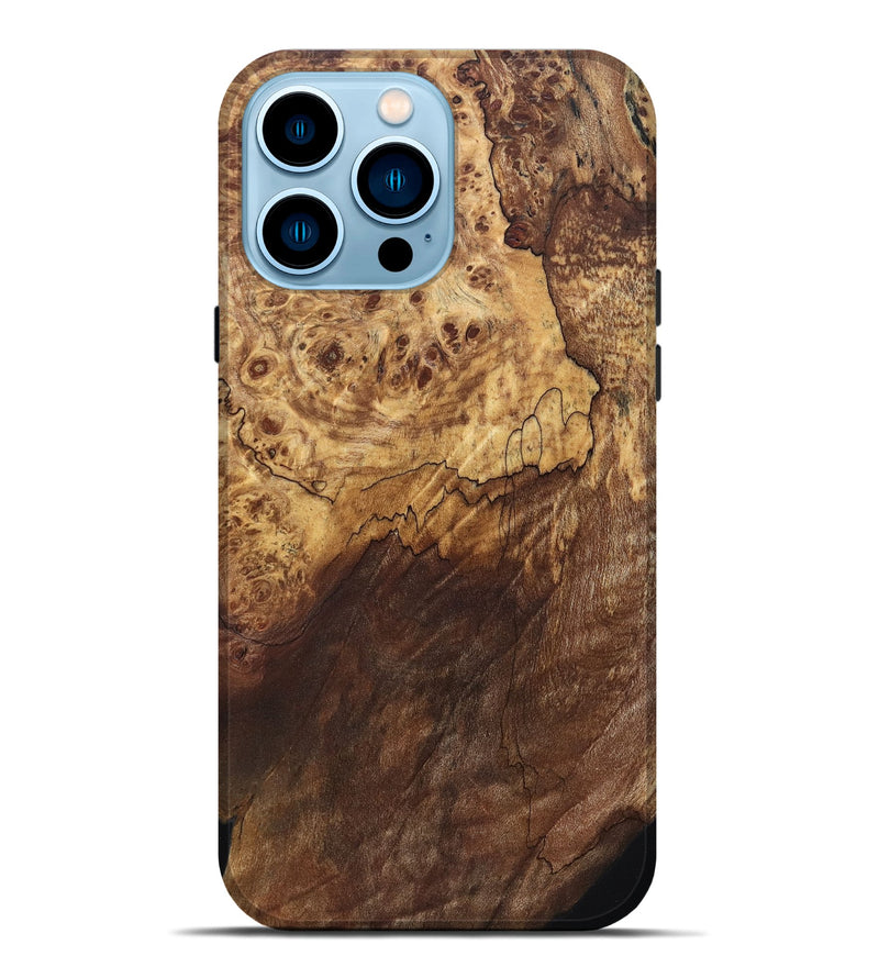 iPhone 14 Pro Max Wood Live Edge Phone Case - Admiral (Wood Burl, 821920)
