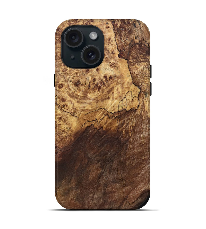 iPhone 15 Wood Live Edge Phone Case - Admiral (Wood Burl, 821920)
