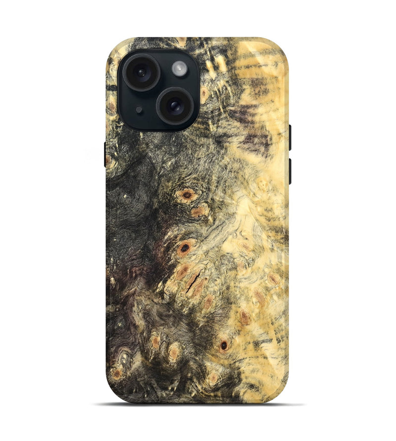 iPhone 15 Wood Live Edge Phone Case - Deonte (Wood Burl, 821921)