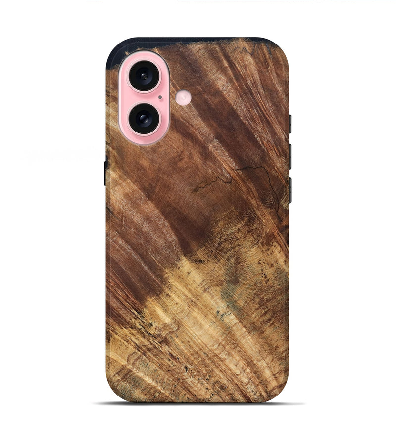 iPhone 16 Wood Live Edge Phone Case - Ensley (Wood Burl, 821922)