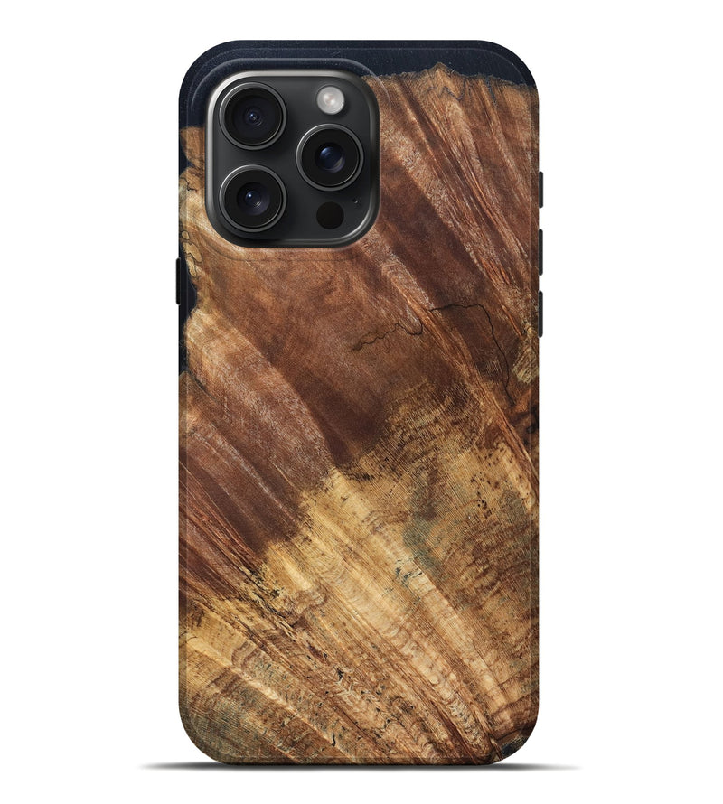 iPhone 16 Pro Max Wood Live Edge Phone Case - Ensley (Wood Burl, 821922)