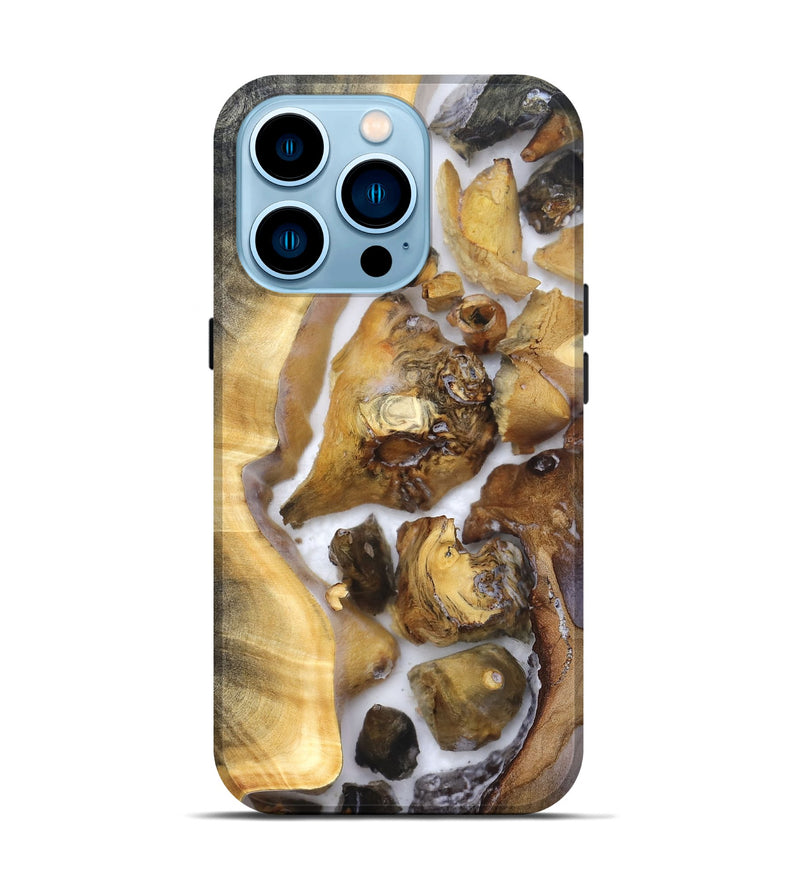 iPhone 14 Pro Wood Live Edge Phone Case - Shanice (Clear, 821923)