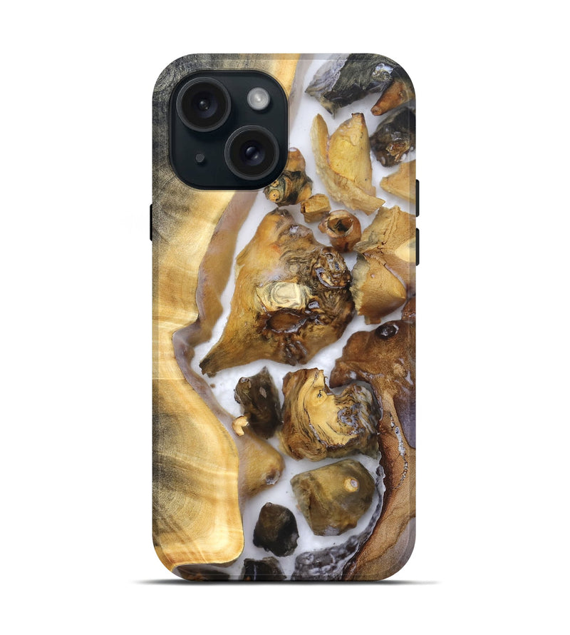 iPhone 15 Wood Live Edge Phone Case - Shanice (Clear, 821923)