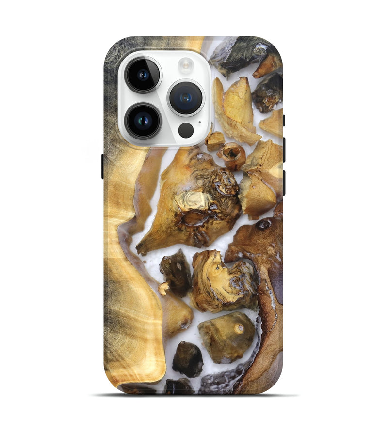 iPhone 15 Pro Wood Live Edge Phone Case - Shanice (Clear, 821923)