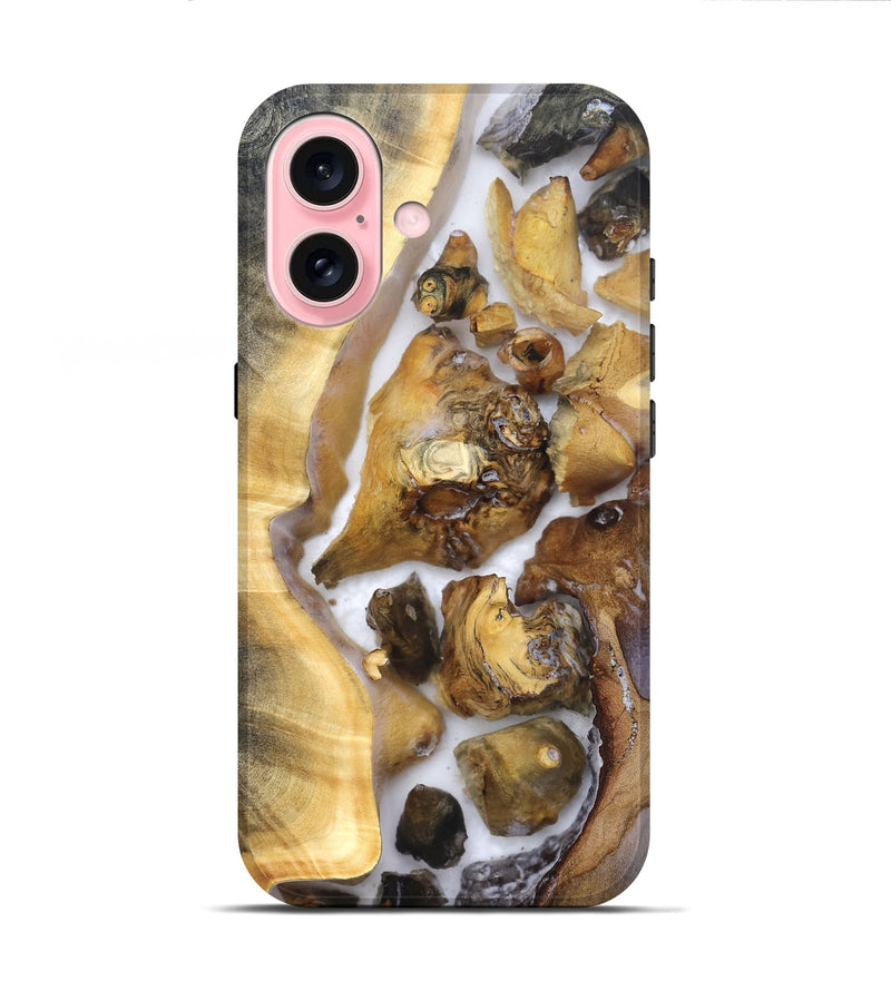 iPhone 16 Wood Live Edge Phone Case - Shanice (Clear, 821923)