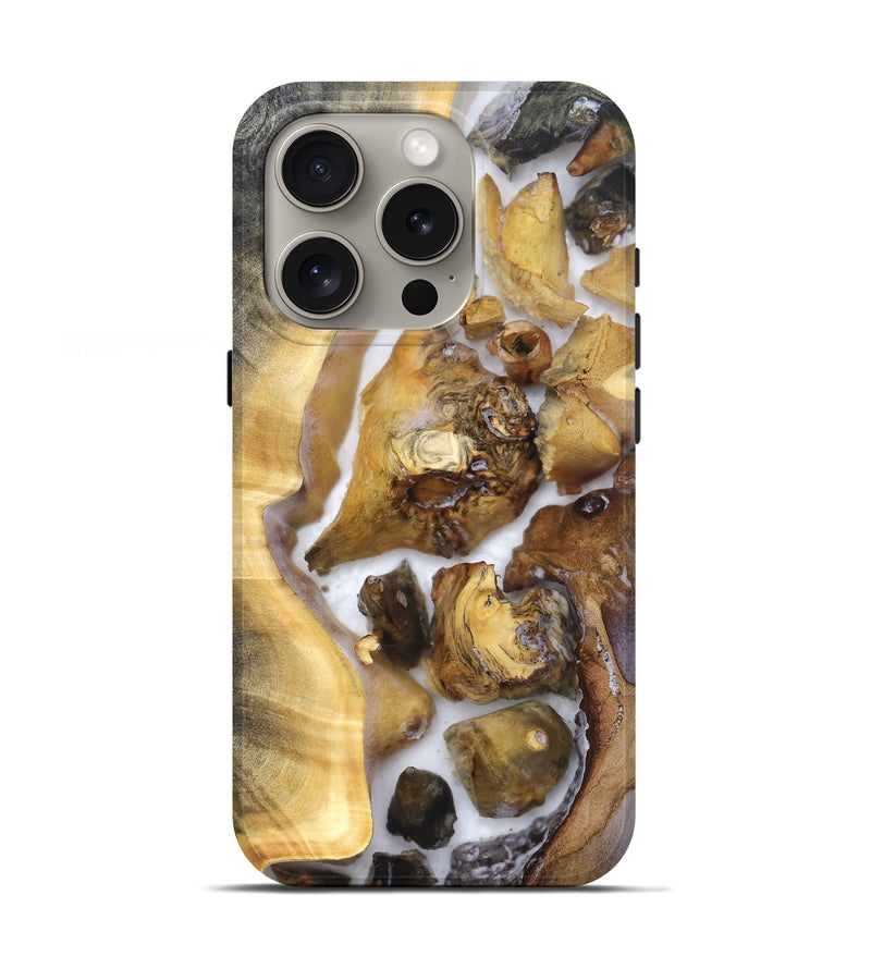 iPhone 16 Pro Wood Live Edge Phone Case - Shanice (Clear, 821923)