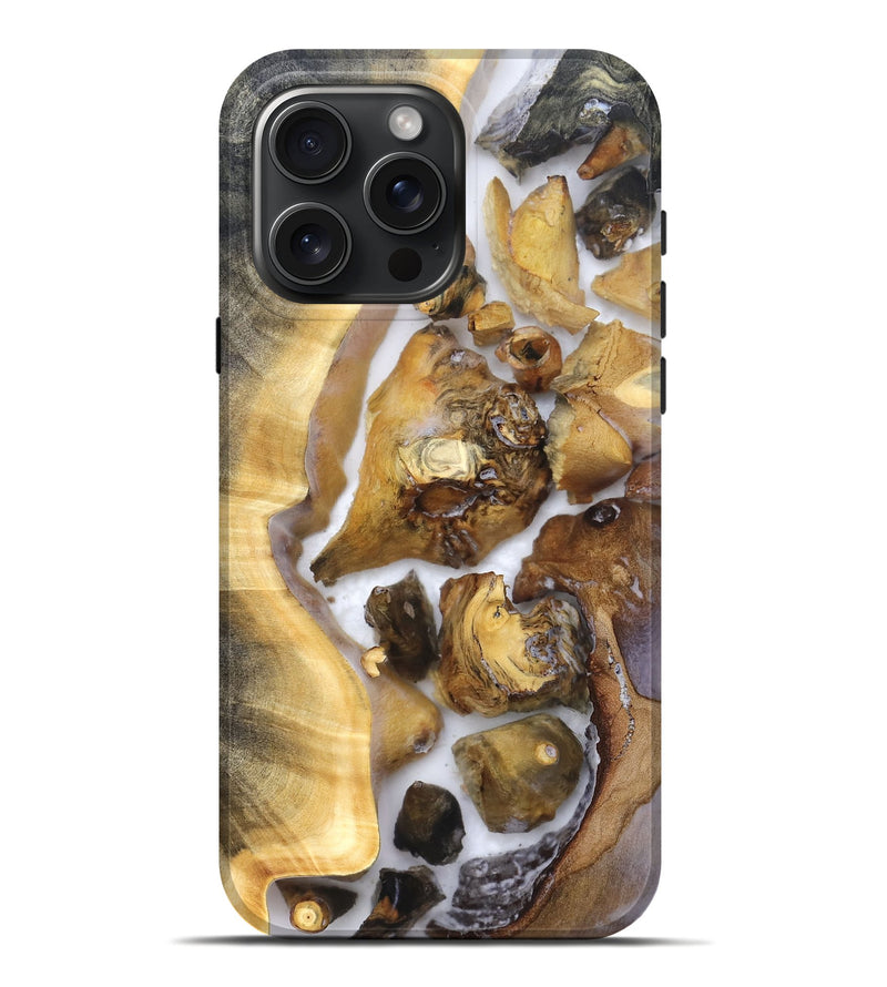 iPhone 16 Pro Max Wood Live Edge Phone Case - Shanice (Clear, 821923)
