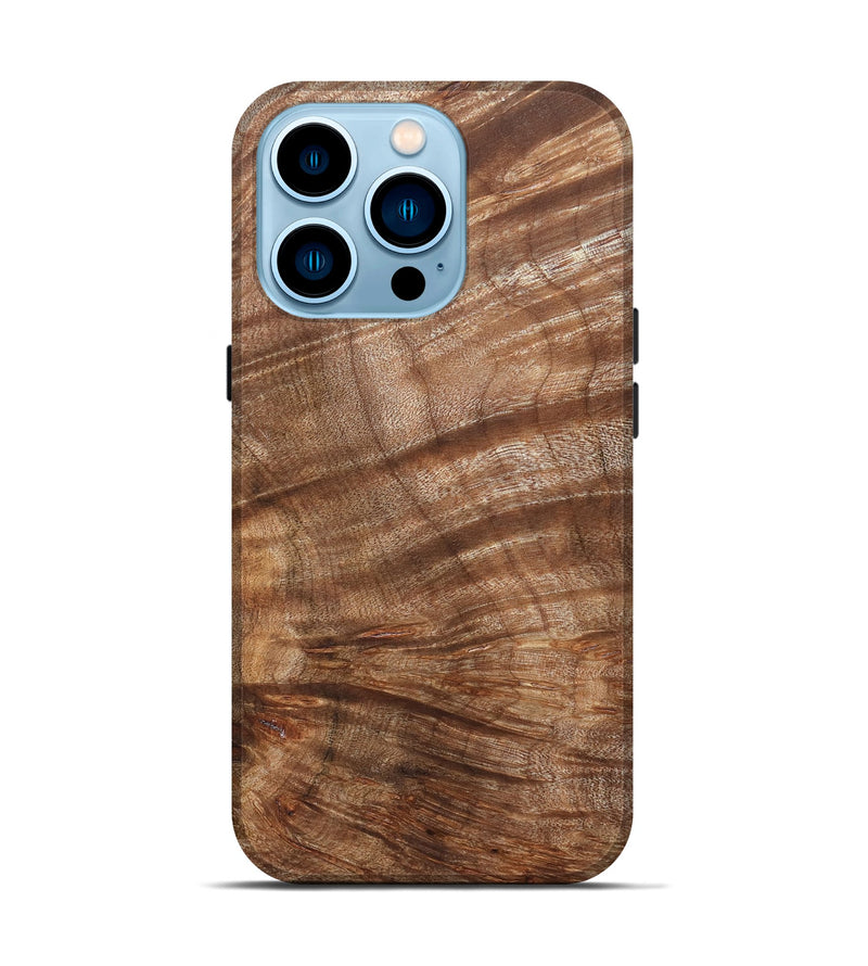 iPhone 14 Pro Wood Live Edge Phone Case - Eva (Wood Burl, 821926)