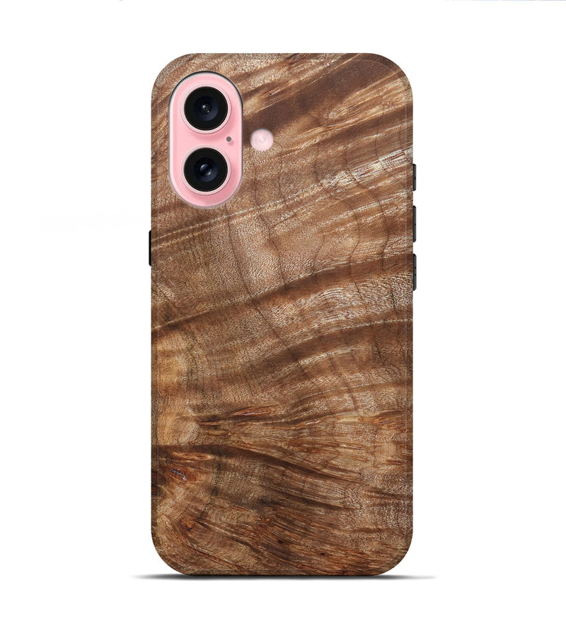 iPhone 16 Wood Live Edge Phone Case - Eva (Wood Burl, 821926)