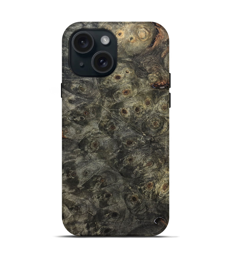 iPhone 15 Wood Live Edge Phone Case - Annabel (Wood Burl, 821927)