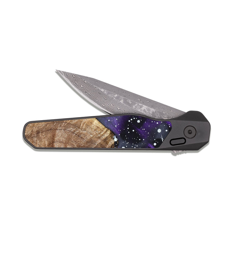 EDC Dark Damascus Wood Pocket Knife - Bodhi (Cosmos, 822006)