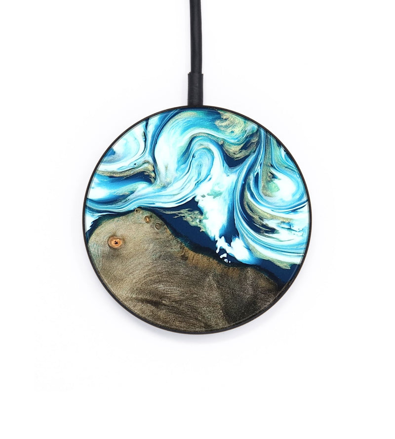 Circle Wood Wireless Charger - Tayler (Blue, 822026)