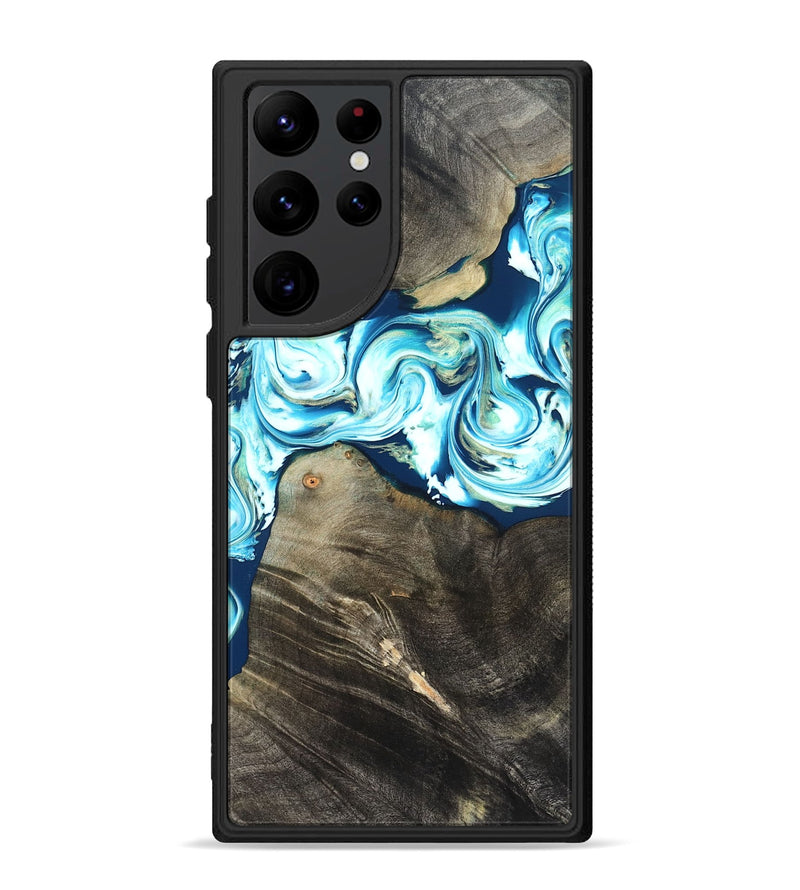 Galaxy S22 Ultra Wood Phone Case - Tayler (Blue, 822026)