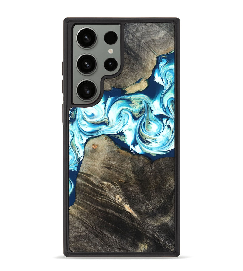 Galaxy S23 Ultra Wood Phone Case - Tayler (Blue, 822026)