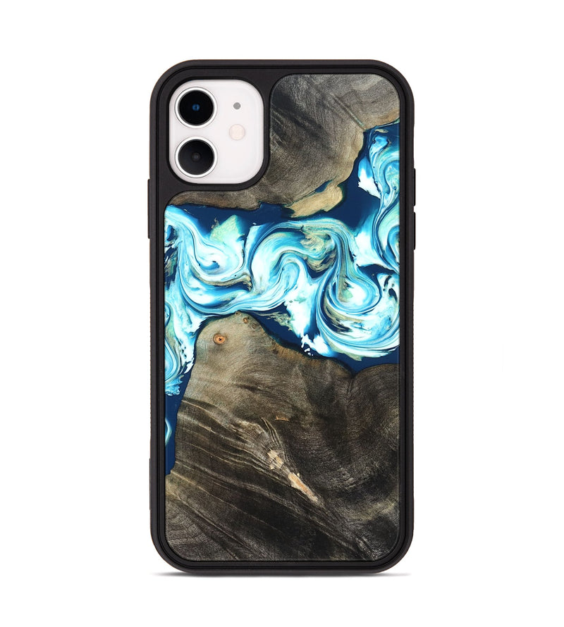 iPhone 11 Wood Phone Case - Tayler (Blue, 822026)