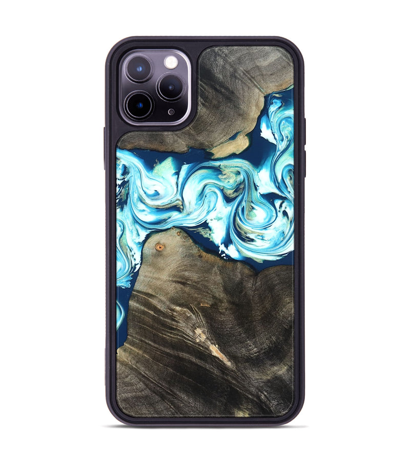 iPhone 11 Pro Max Wood Phone Case - Tayler (Blue, 822026)