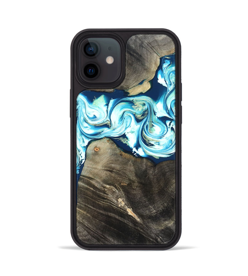 iPhone 12 Wood Phone Case - Tayler (Blue, 822026)