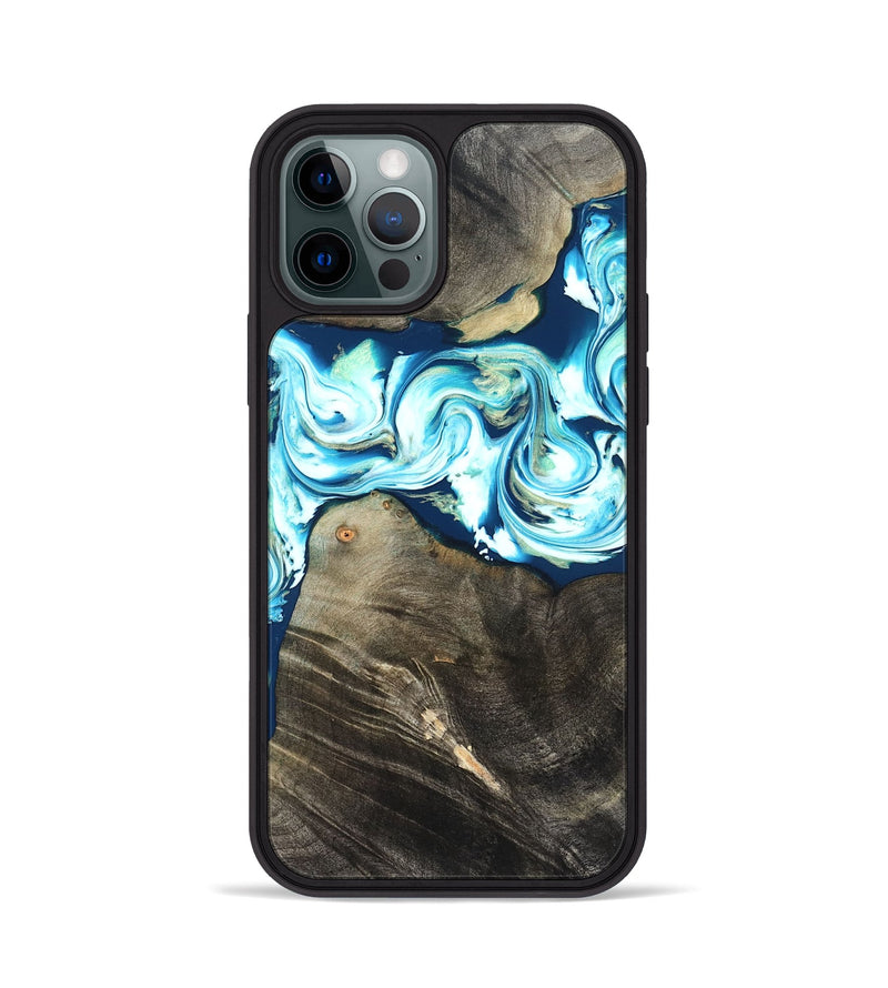 iPhone 12 Pro Wood Phone Case - Tayler (Blue, 822026)