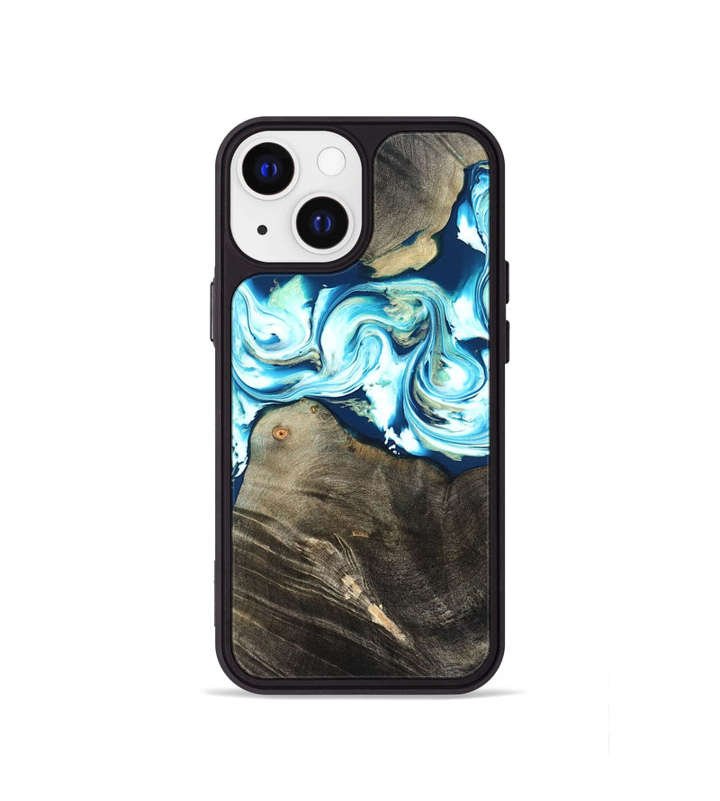 iPhone 13 mini Wood Phone Case - Tayler (Blue, 822026)