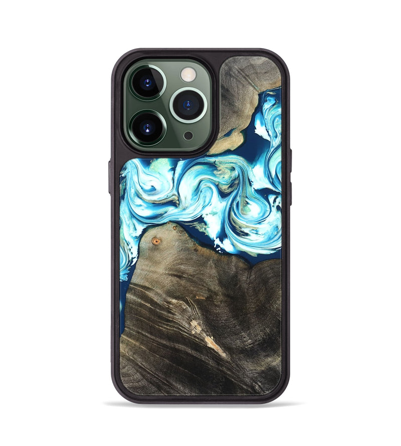 iPhone 13 Pro Wood Phone Case - Tayler (Blue, 822026)