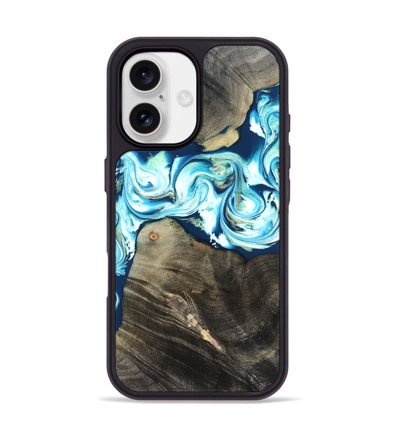 iPhone 17 Wood Phone Case - Tayler (Blue, 822026)