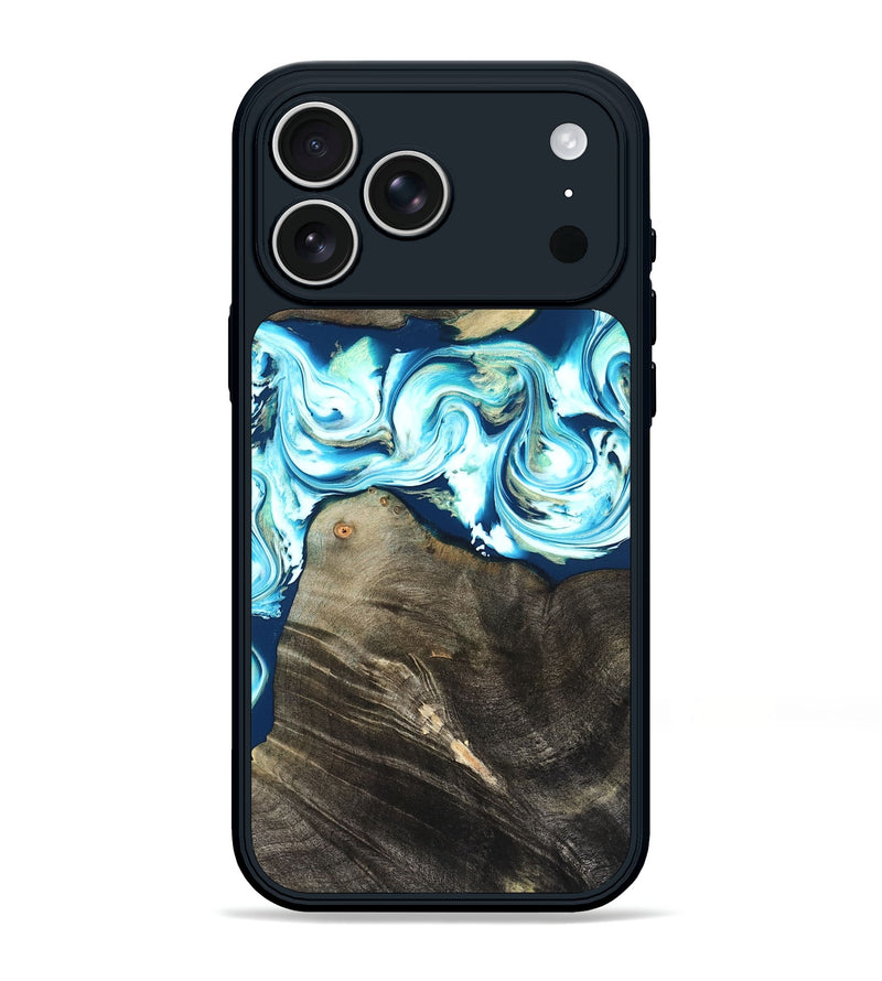 iPhone 17 Pro Max Wood Phone Case - Tayler (Blue, 822026)