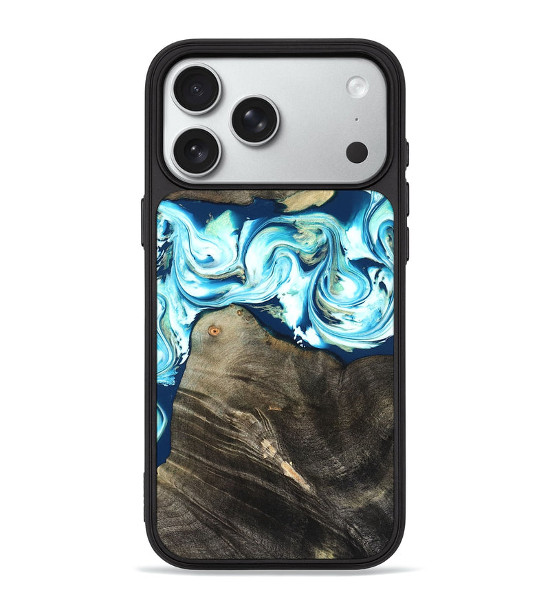 iPhone 18 Pro Max Wood Phone Case - Tayler (Blue, 822026)