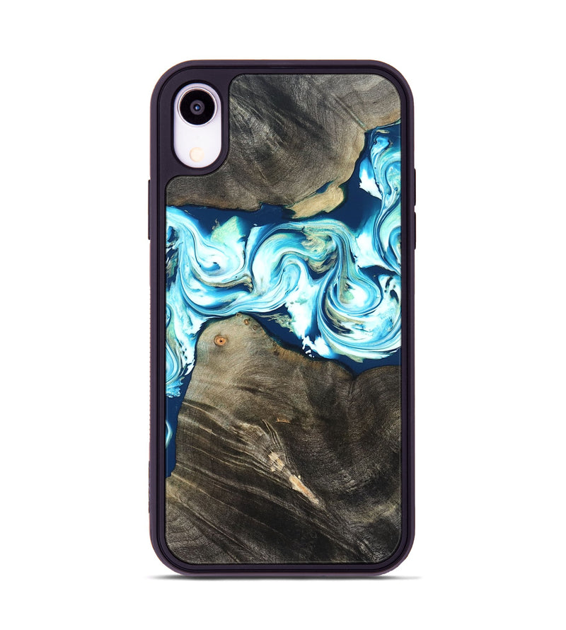 iPhone Xr Wood Phone Case - Tayler (Blue, 822026)