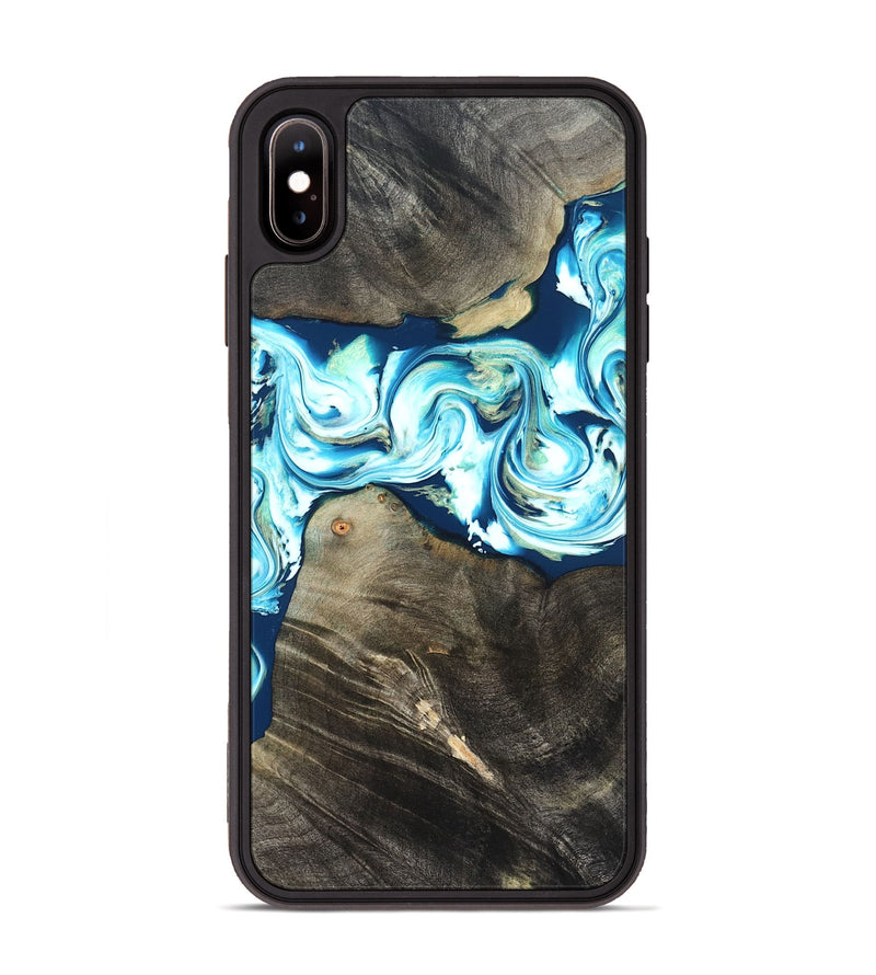 iPhone Xs Max Wood Phone Case - Tayler (Blue, 822026)