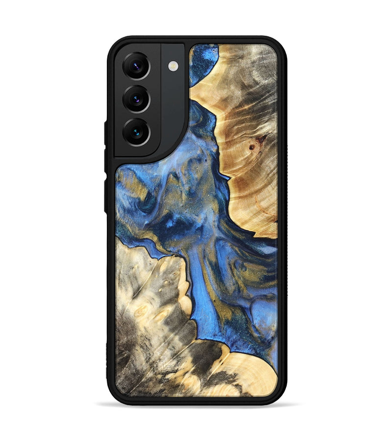 Galaxy S22 Plus Wood Phone Case - Tanisha (Teal & Gold, 822028)