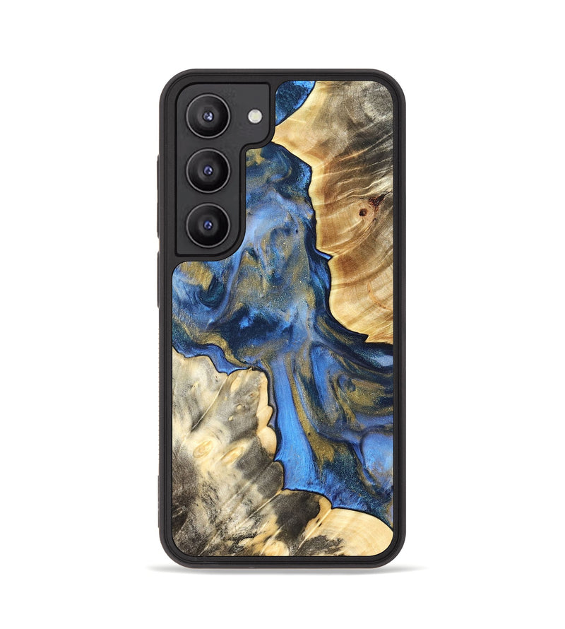 Galaxy S23 Wood Phone Case - Tanisha (Teal & Gold, 822028)