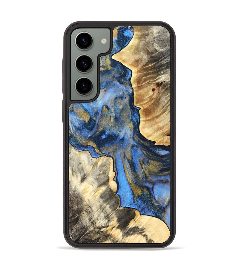 Galaxy S23 Plus Wood Phone Case - Tanisha (Teal & Gold, 822028)