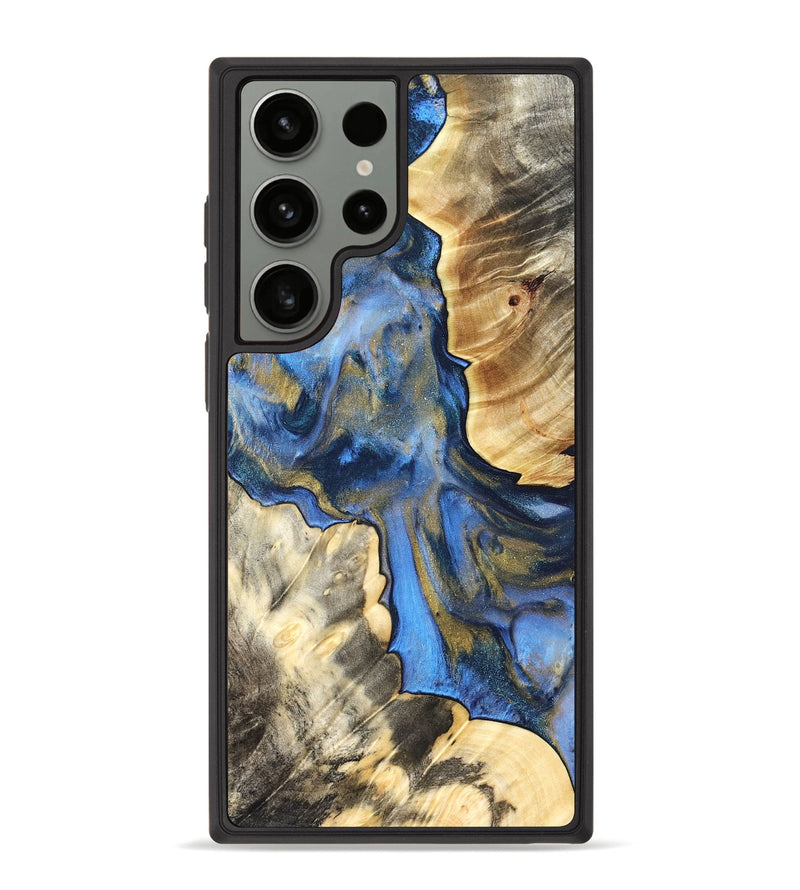 Galaxy S23 Ultra Wood Phone Case - Tanisha (Teal & Gold, 822028)