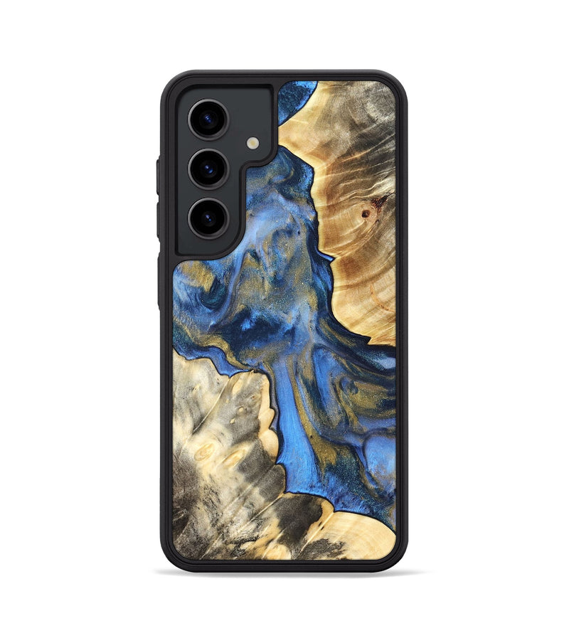 Galaxy S24 Wood Phone Case - Tanisha (Teal & Gold, 822028)