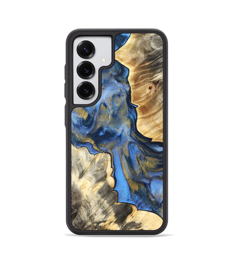 Galaxy S25 Wood Phone Case - Tanisha (Teal & Gold, 822028)