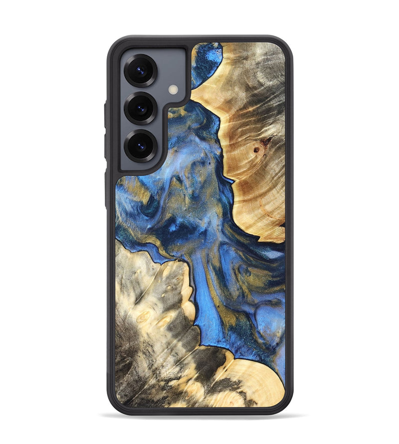 Galaxy S25 Plus Wood Phone Case - Tanisha (Teal & Gold, 822028)