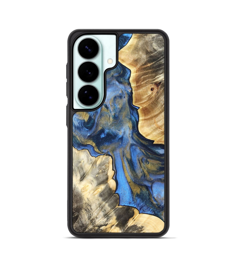 Galaxy S26 Wood Phone Case - Tanisha (Teal & Gold, 822028)