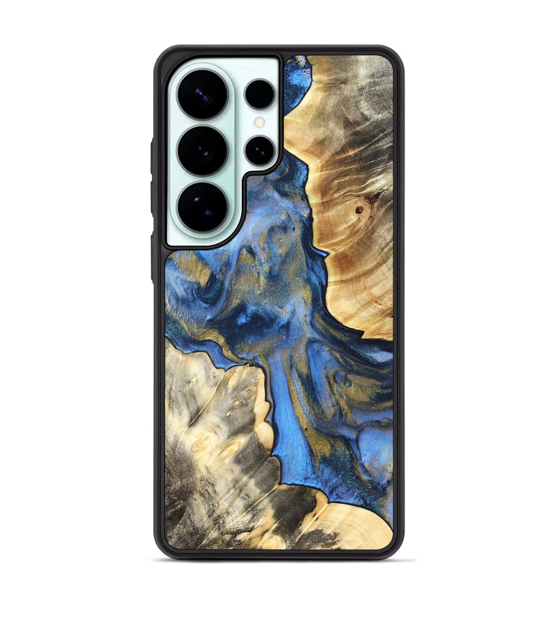 Galaxy S26 Ultra Wood Phone Case - Tanisha (Teal & Gold, 822028)