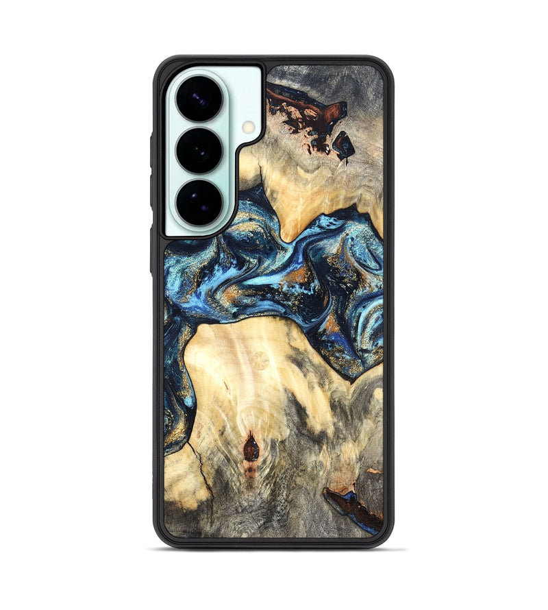 Galaxy S26 Plus Wood Phone Case - Dollie (Teal & Gold, 822030)