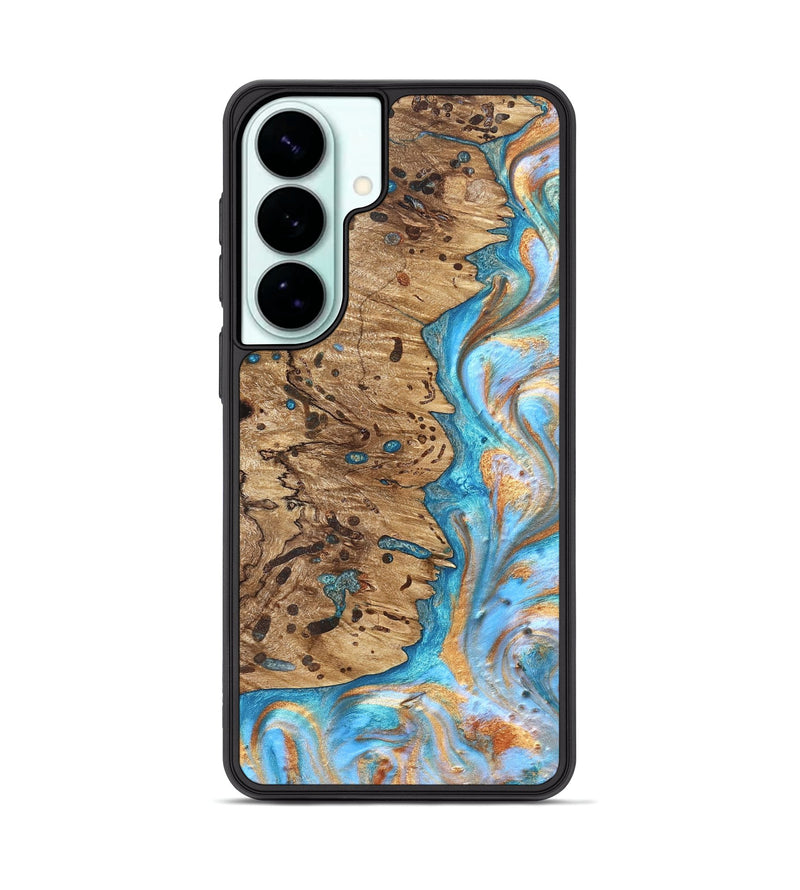 Galaxy S26 Plus Wood Phone Case - Cicero (Teal & Gold, 822031)