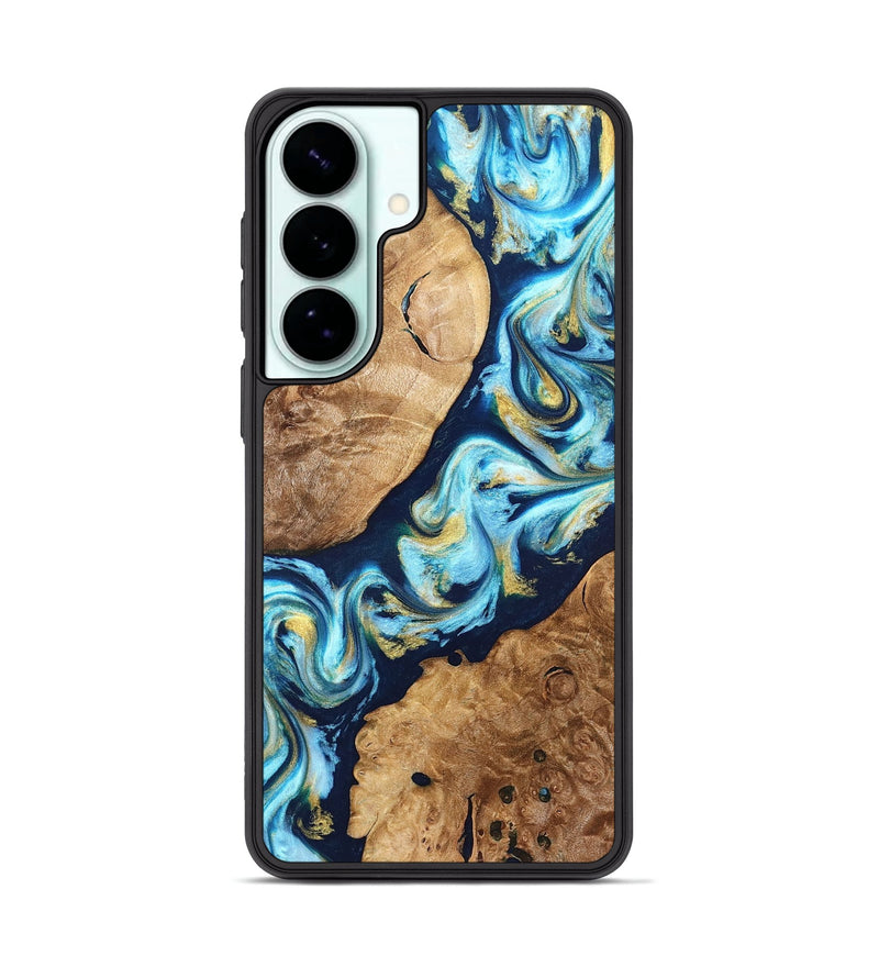 Galaxy S26 Plus Wood Phone Case - Westin (Teal & Gold, 822032)