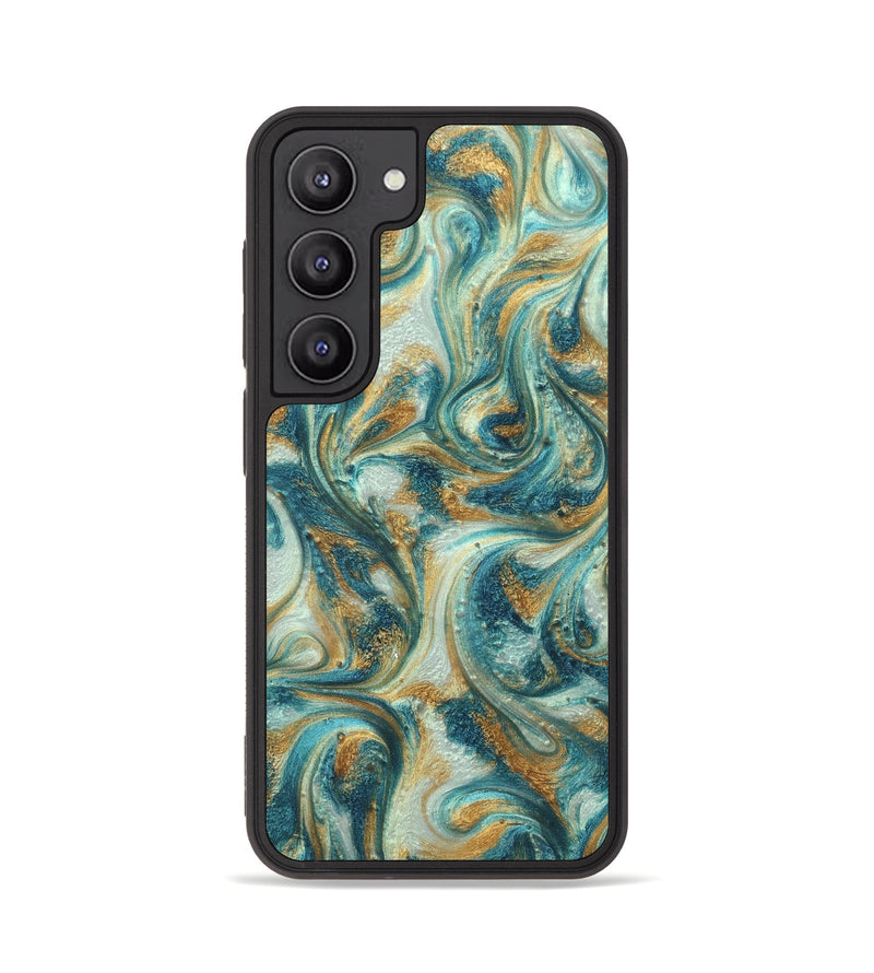 Galaxy S23 ResinArt Phone Case - Alison (Teal & Gold, 822033)