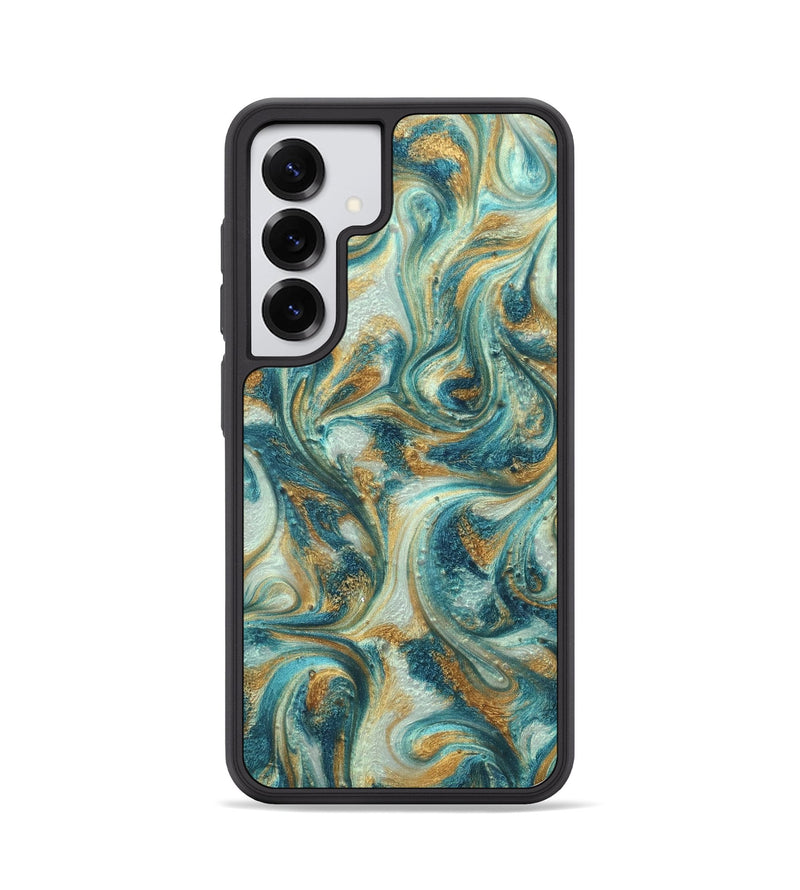 Galaxy S25 ResinArt Phone Case - Alison (Teal & Gold, 822033)