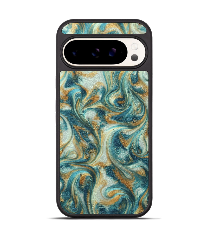 Pixel 9 Pro ResinArt Phone Case - Alison (Teal & Gold, 822033)