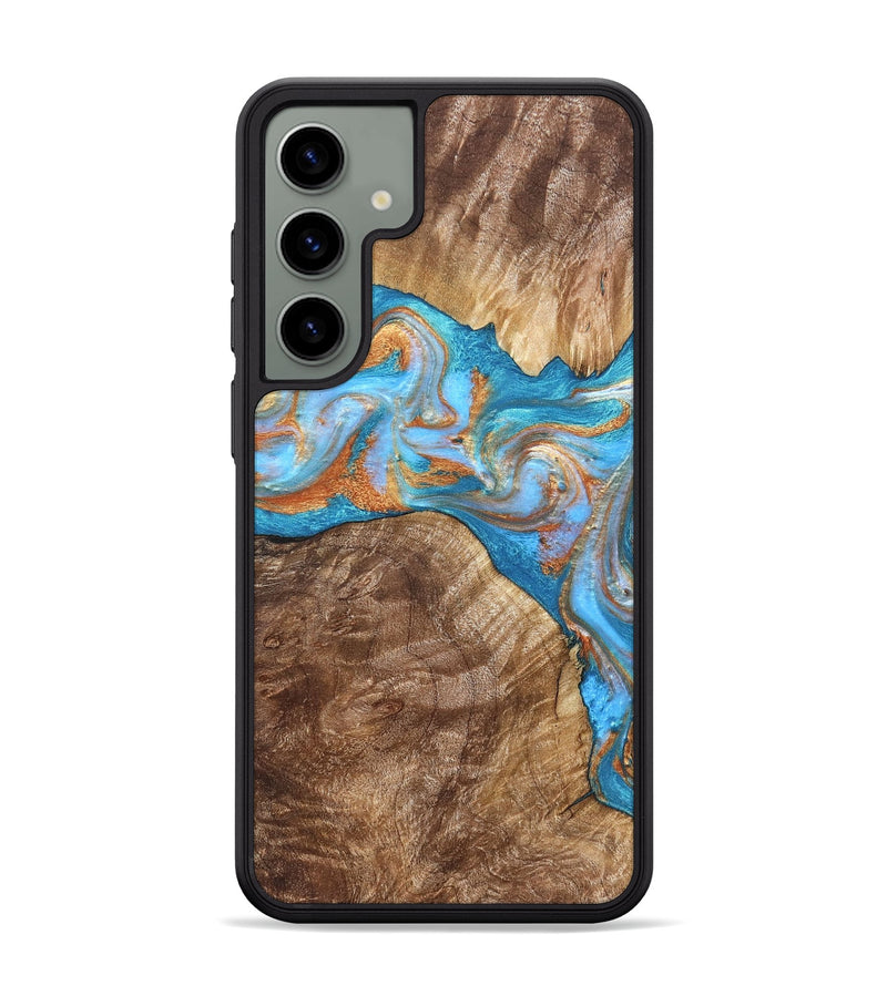Galaxy S24 Plus Wood Phone Case - Sarina (Teal & Gold, 822034)