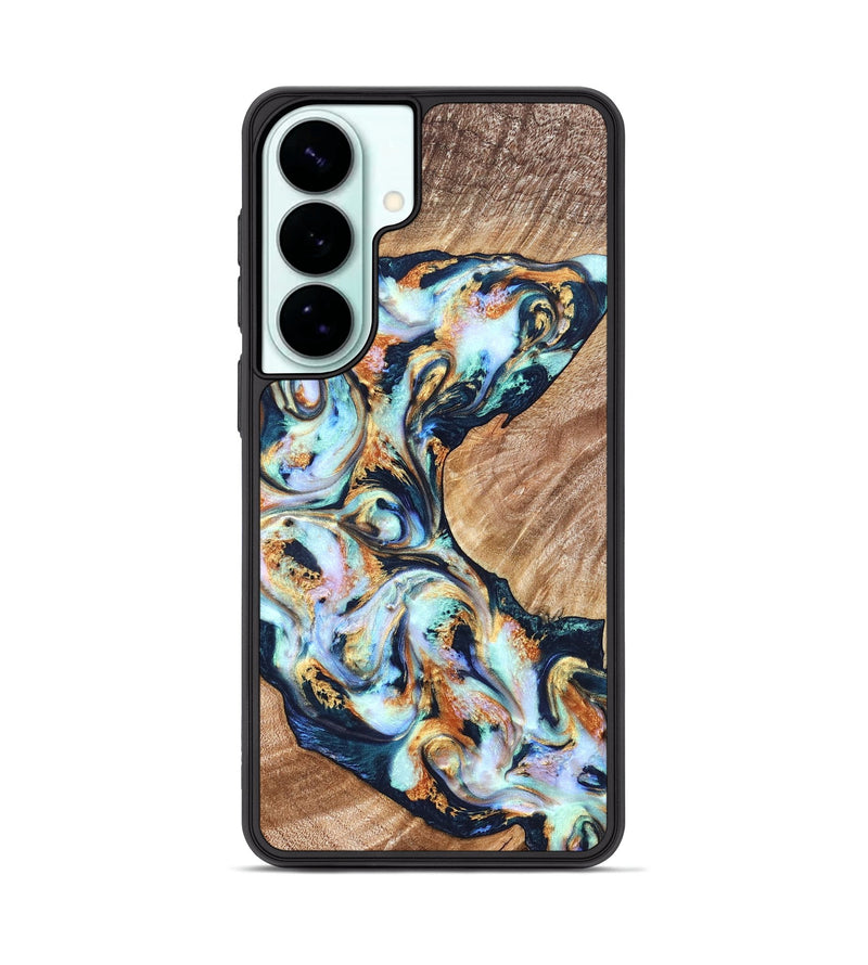 Galaxy S26 Plus Wood Phone Case - Sincere (Teal & Gold, 822036)