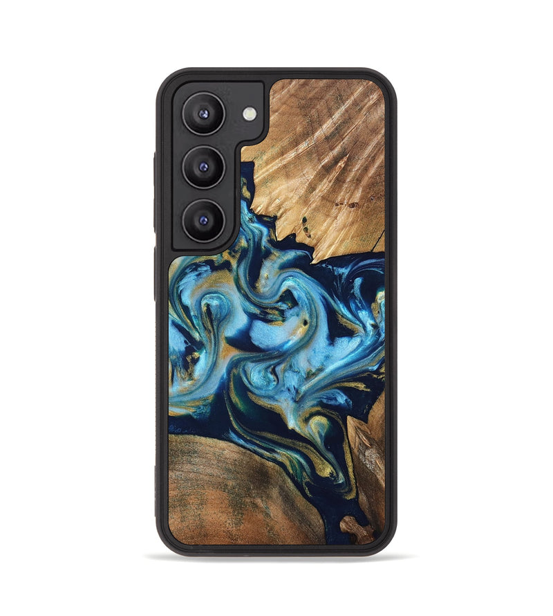 Galaxy S23 Wood Phone Case - Scottie (Teal & Gold, 822037)