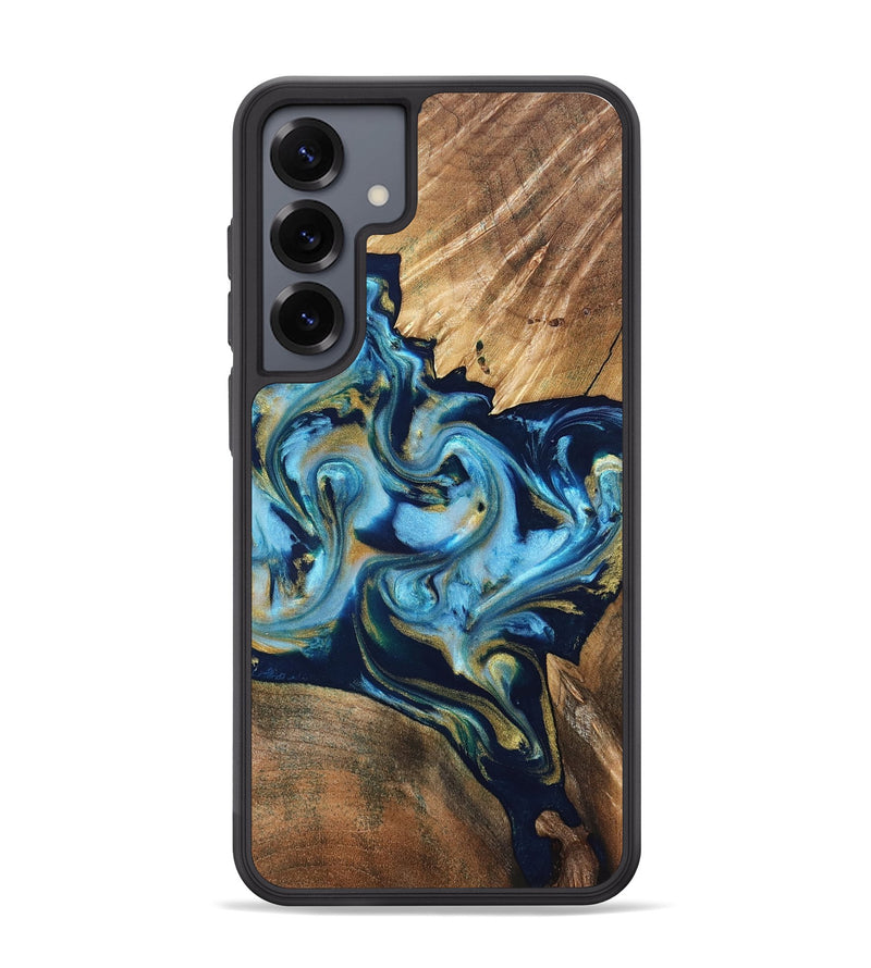 Galaxy S25 Plus Wood Phone Case - Scottie (Teal & Gold, 822037)