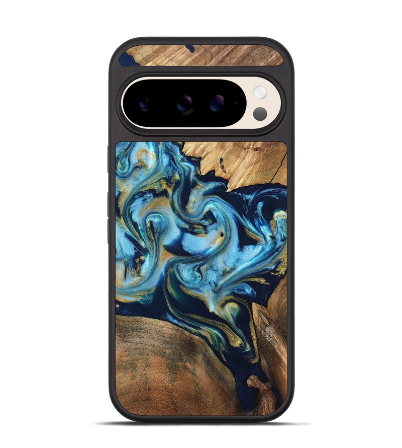 Pixel 10 Wood Phone Case - Scottie (Teal & Gold, 822037)