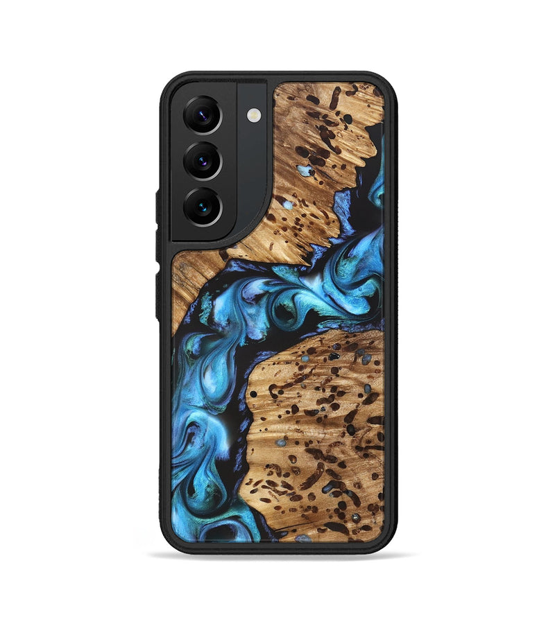 Galaxy S22 Wood Phone Case - Romeo (Blue, 822040)